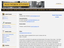 Tablet Screenshot of maxweberstudies.org